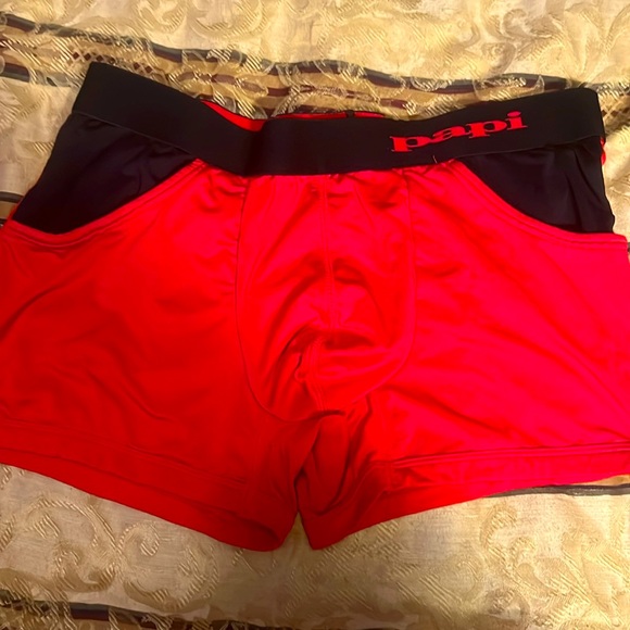 papi Other - 🔥RARE PAPI RED BOXER BRIEFS WITH 2 POCKETS ON EACH SIDE RARE